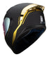 Casco Integral Para Moto Hax Obsidian Solid Negro/ Oro Mate